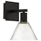 Access Lighting Port Nine Martini, Martini LED Wall Sconce, Matte Black Finish, Seeded Glass 63143LEDD-MBL/SDG - alternate 1